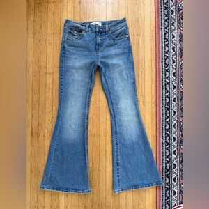 Stradivarius Blue Flared Jeans